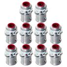 Conector para cabo blindado MAKERELE 3/8" em zinco, pacote com 10