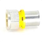 Conector Para Gás Tubo Multicamada Prensar 20mm X 1/2 Fêmea