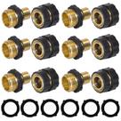 Conector para mangueira de jardim Hourleey 3/4" em alumínio, kit com 6 peças Conector para mangueira de jardim Hourleey 3/4" em alumínio, kit com 6 peças