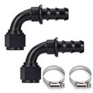 Conector para manguera PTNHZ 10AN 90 hembra giratoria a empalme de bloqueo
