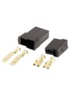 Conector Permak 2 Vias Quadrado Com Terminais Kit 4 Pecas