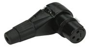 Conector Plug Femea Xlr Canon 90 Graus Em L Alta Qualidade