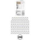 Conector Plug Macho Conexão Rj45 Cat6 Intelbras Conex 1000 Para Cabo de Rede Lan 200 Unidades