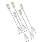 Conector Plug Rabicho Fita de LED 8mm Fonte Kit 5 Unidades Tomada Iluminaçao Perfil Sanca Gesso Teto Rebaixado Decoraçao Casa