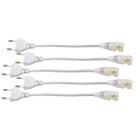 Conector Plug Rabicho para Fita de LED 8mm Kit 5 Unidades Tomada Fonte Iluminaçao Perfil Sanca Teto Gesso