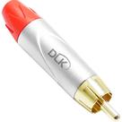 Conector Plug RCA Bucha Vermelha 6mm Datalink