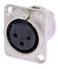 Conector plug santo angelo xlr femea painel 3 polos sa2x