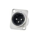 Conector plug santo angelo xlr macho painel 3 polos sa2x