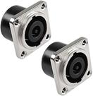 Conector Plug Speakon Femea Para Painel Metal