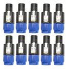 Conector Plug Speakon Tipo Neutrik 4 Polos Macho Mxt 10 Unid