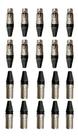 Conector plug xlr 10 macho +10 fêmea de linha wireconex kit