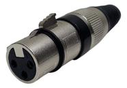 Conector Plug Xlr Femea De Linha It Blue - Le-5592 Conector Plug Xlr Femea De Linha It Blue - Le-5592