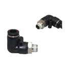 Conector Pneumático Rápido Preto PL 10 Peças 4/6/8/10/12mm Macho Rosca Cotovelo Plug-in Para