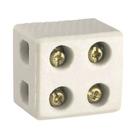 Conector porcelana bipolar - ligação de fios de até 10mm², 50A - 250V Conector porcelana bipolar - ligação de fios de até 10mm², 50A - 250V