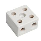 Conector porcelana grande 2 polos 16mm 30a 600v fertak