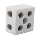 Conector Porcelana Thompson 2 Polos - 06Mm Fixar - Kit C/10 Pecas