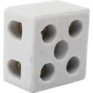 Conector Porcelana Thompson 2 Polos - 10Mm Fixar - Kit C/10 Pecas Conector Porcelana Thompson 2 Polos - 10Mm Fixar - Kit C/10 Pecas