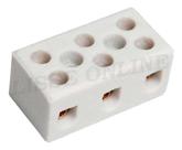 Conector porcelana trifasico 03 borne foxlux 01 unidade - 10mm