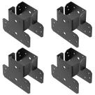 Conector Post to Beam Mountain Ark 4x4 preto, 8 unidades (conjunto de 4)