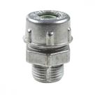 Conector prensa-cabo 1/2" em alumínio - bucha na cor cinza