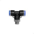 Conector Rápido Em T Menco 1/4'' x 8mm Rosca Macho 10 Un