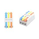 Conector Rápido Universal Compacto Mini De 2 E 3 Pinos Com Bloco Terminal De Encaixe E Furo De