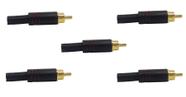 Conector RCA Metal Black VM Tiaflex - Pacote 05 peças