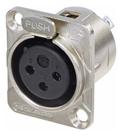 Conector Rean Xlr De Painel Fêmea 3 Polos Prata Rc3fdl Conector Rean Xlr De Painel Fêmea 3 Polos Prata Rc3fdl