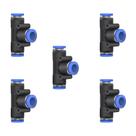Conector redutor de tubo pneumático de 3 vias em forma de T 11 mm x 11 mm
