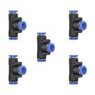 Conector redutor de tubo pneumático de 3 vias em forma de T 9 mm x 9 mm