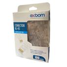 Conector rj45 cat5e gigabit ethernet c/100 exbom