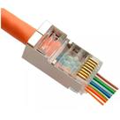Conector Rj45 Cat6 Blindado EZ Passagem Pacote C/100 Peças