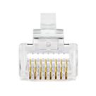 Conector rj45-ez 8 vias 8 contatos cat.6e 100 unidades