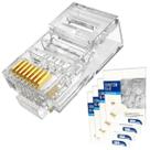 Conector Rj45 Macho Cat6/Cat5e 8P8C Cabo Rede Crimpar 400un