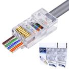 Conector Rj45 Macho Cat6 / Cat5e Cabo Rede EZ Vazado 200un
