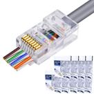 Conector Rj45 Macho Cat6 / Cat5e Cabo Rede EZ Vazado 900un