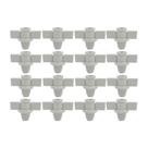 Conector Rosca Macho 3/8" Fêmea Engate Cinza Netafim - 100 Unidades