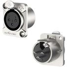 Conector roxtone painel xlr femea niquelado rx3fd-nt