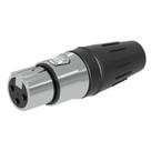 Conector seetronic xlr femea schf3 aço inox banhado ouro