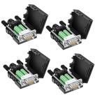 Conector sem solda Dbilida DB9 4 macho com estojo RS232 D-SUB