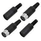 Conector SHUKEFER DIN de 6 pinos macho e fêmea para solda