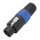 Conector Speakon de Linha Macho 4 Polos PGSP0002 PRETO/AZUL STORM