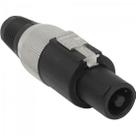Conector Speakon de Linha Macho 4 Polos PGSP0004 PRETO/CINZA STORM