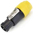 Conector Speakon Macho 4 Polos Preto e Amarelo - Santo Angelo