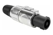 Conector Speakon Macho Linha 4 Polos Metal Com Trava Mxt Profissional