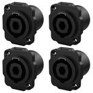 Conector Spk Femea Painel 4 P Wc 1604 Fp Bk Pbk Wireconex 04 Unidades
