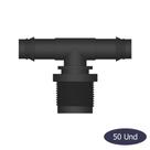 Conector Te Dentado P/Flexnet 17mm X 1/2" Rosca Macho 50UN