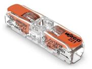 Conector Terminal Wago Inline Original - 2 Pólos 221-2411 Para Cabos e Fios - Até 4mm