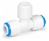 Conector União T Engate Rápido 1/4" com Rosca Tripla para Filtro Alta Resistência