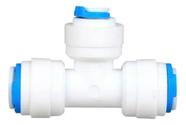 Conector União T Engate Rápido 1/4" x 3/8" x 1/4" para Filtro e Mangueira Alta Resistência